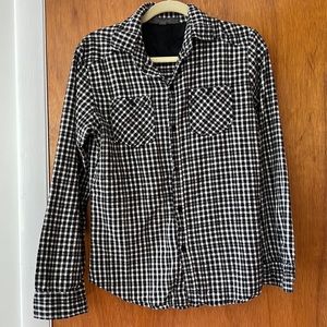 Checkered Flannel Button-Up Shirt